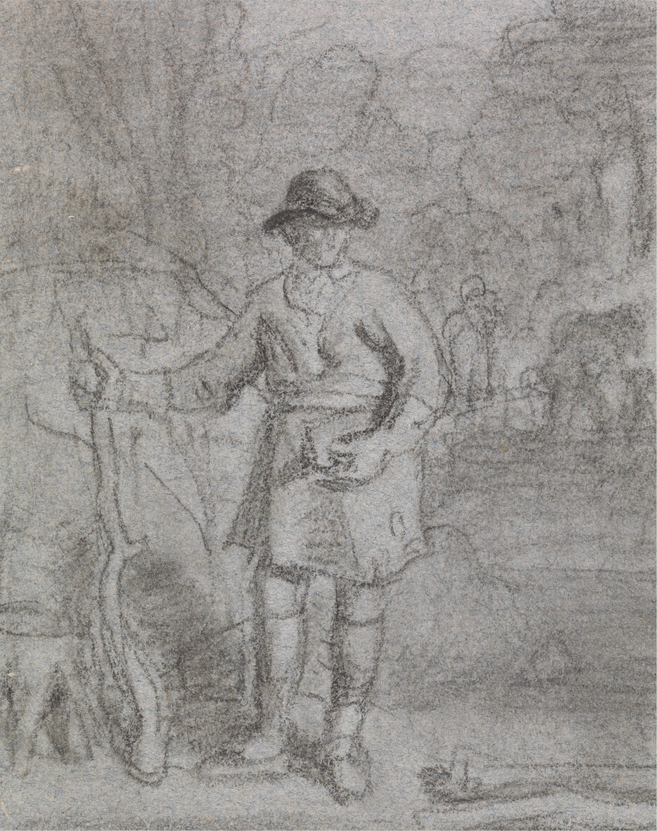 Study of a Man Holding a Stick