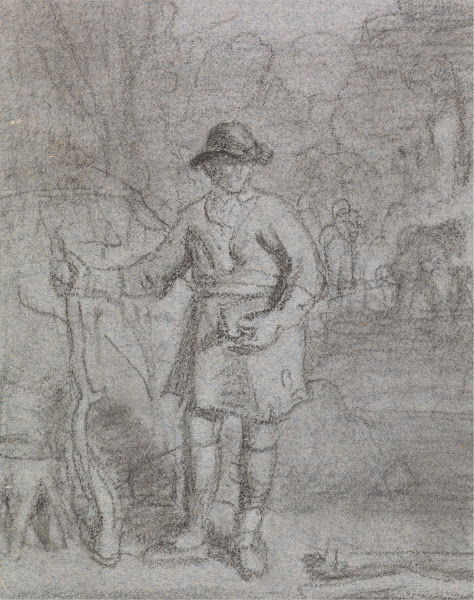 Study of a Man Holding a Stick