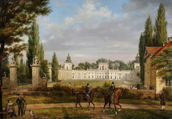 View of the Wilanów Palace from the entrance 1833