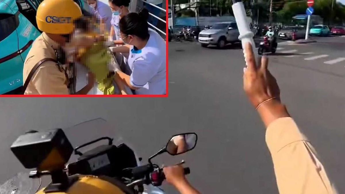 Đang mở đường cho sản phụ thì em bé chào đời trên taxi, CSGT đổi hướng trong tích tắc cứu hai mẹ con - Báo Sức Khỏe &amp; Đời Sống