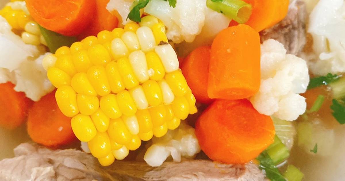 Canh sườn rau củ 🌽