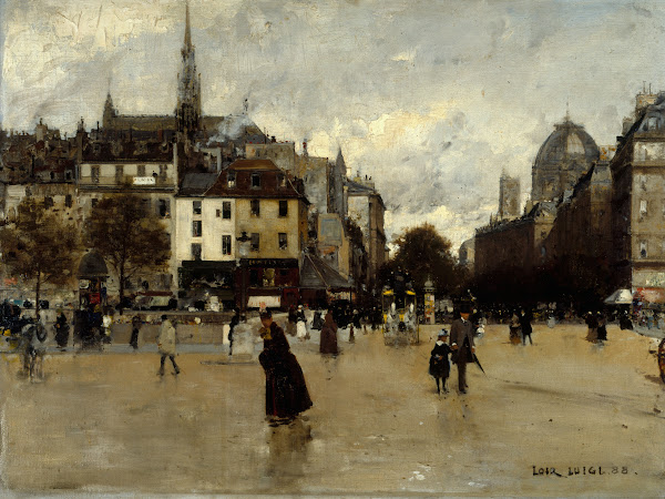 Le boulevard du Palais vu de la place Saint Michel 1888