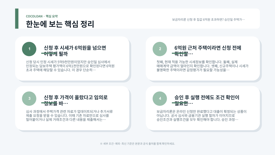 보금자리론 승인일 주택가격 판단 기준을 설명하는 주택 평가 서류와 계산기