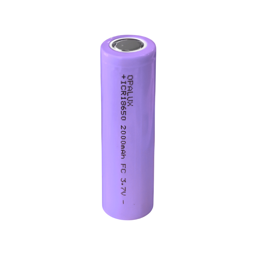 Bateria Recargable de Litio Opalux ICR 18650 de 2000mAh y 3.7V para Linternas Lamparas Parlantes Radios y Equipos Electronicos