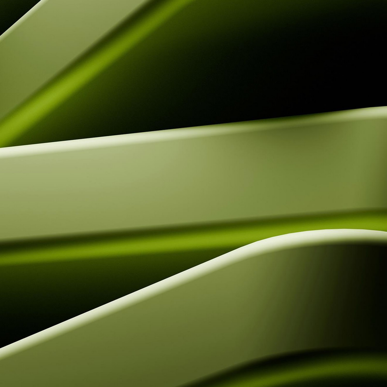 Download Abstract Green Curved Layers Full HD iPhone