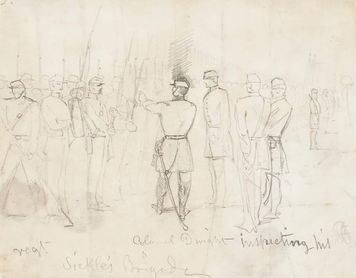 Col Dwight Inspecting His Regiment 1862