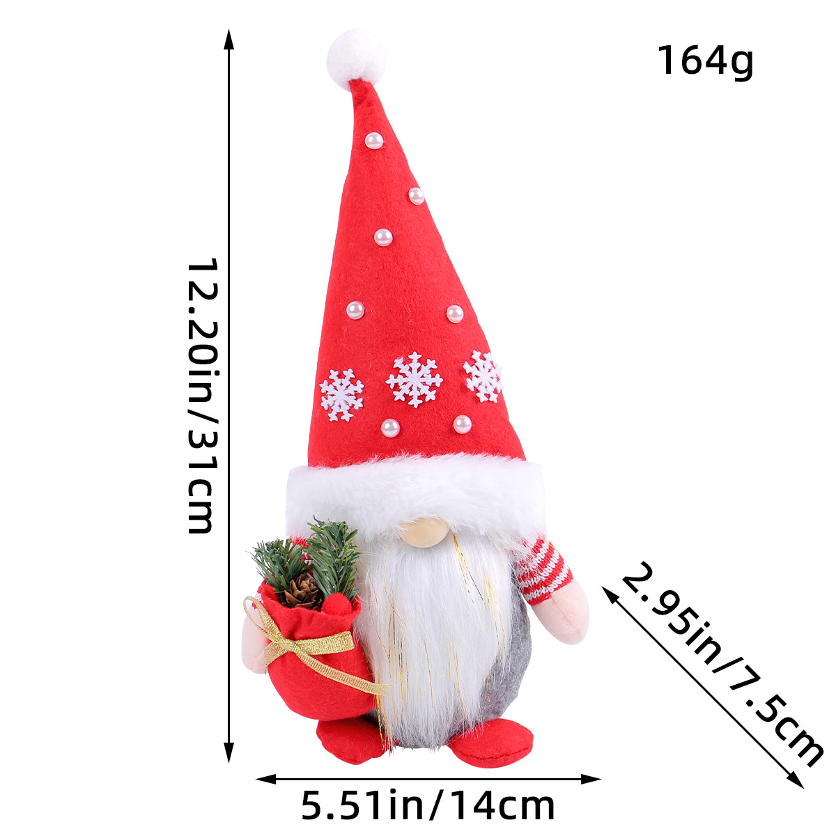 Weihnachts-Wichtel mit Geschenk, stehend