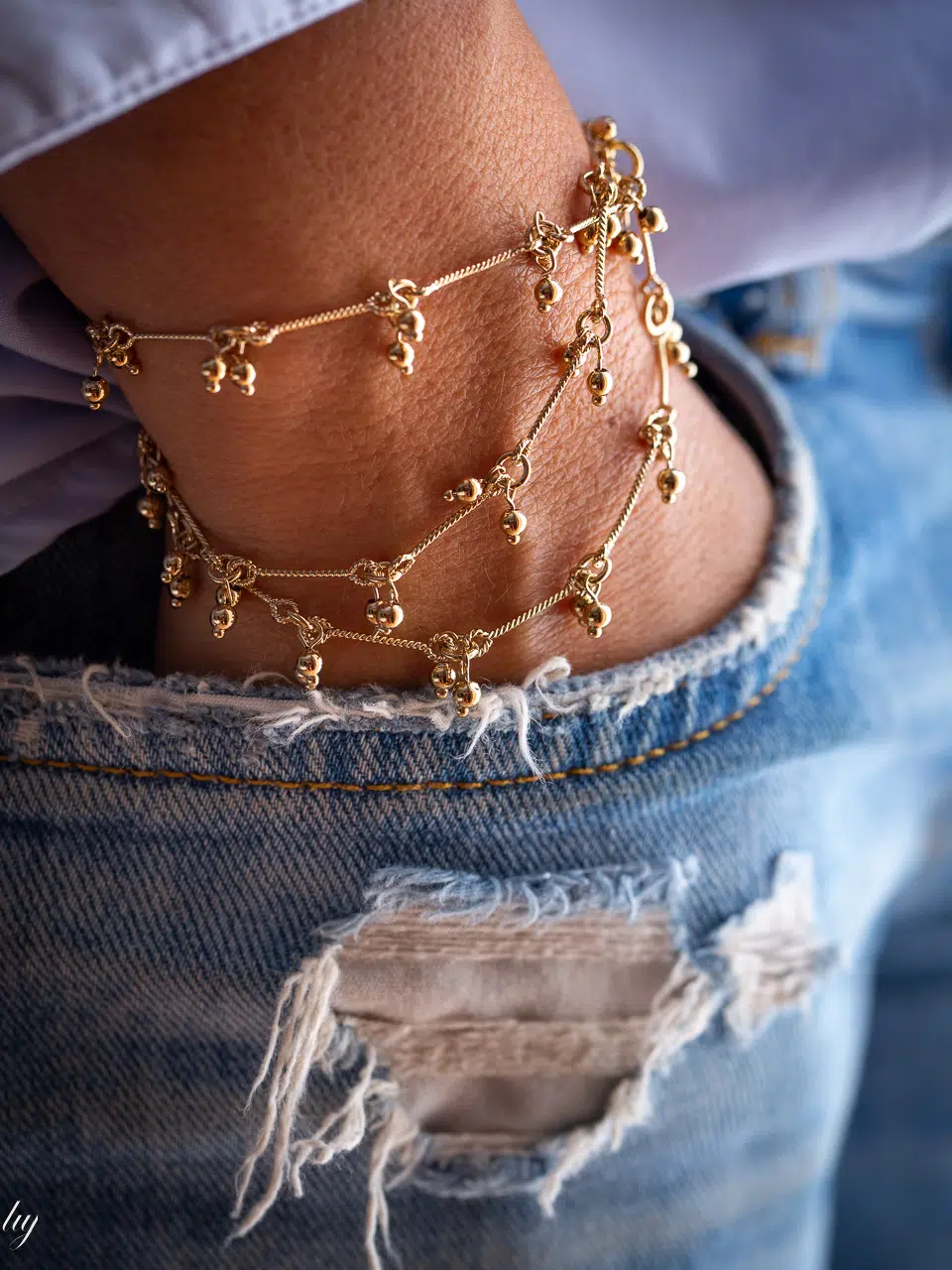 Браслет с гранатиками