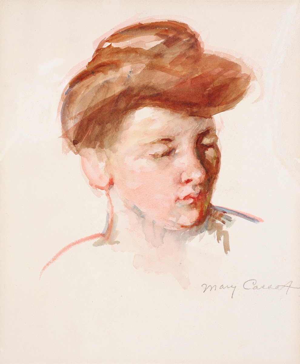 Sketch of Mother Jeannes Head Looking Down circa 1907 08