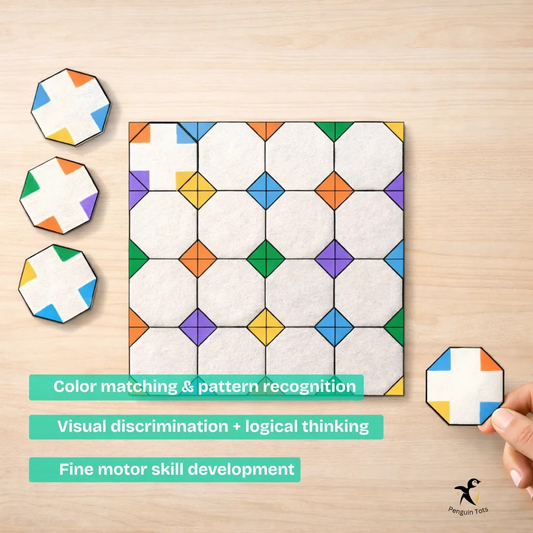 Color Matching Hexagon Puzzle | Visual Spatial Skills, Pattern Recognition & Problem Solving
