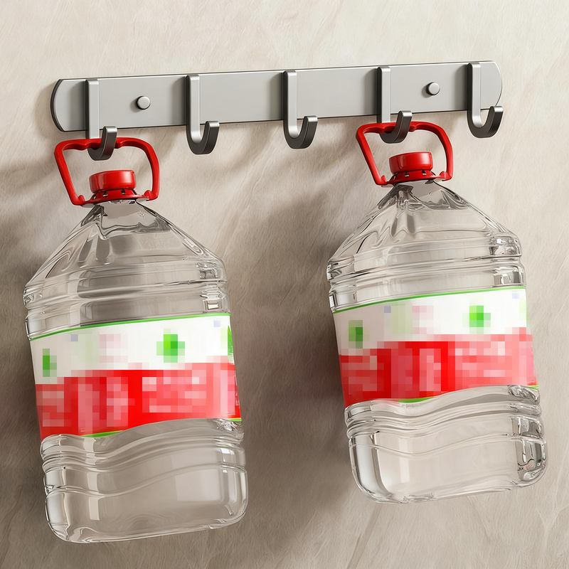 Strong Aluminum Wall Hooks with Adhesive Pads