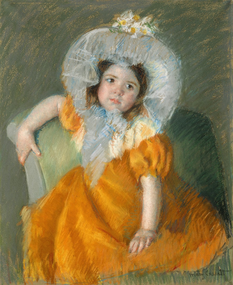 Margot in Orange Dress 1902