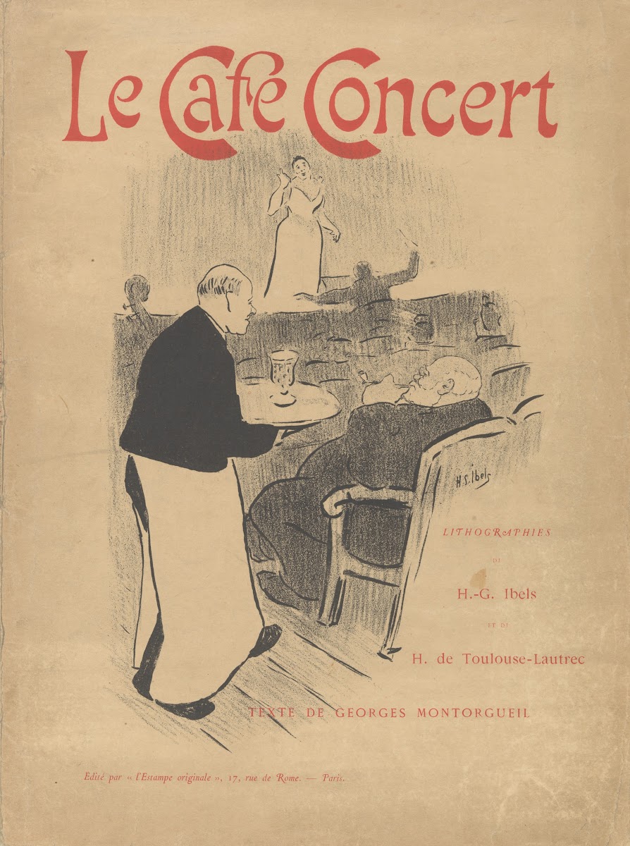 Cover and Title of the portfolio Le Café Concert 1893
