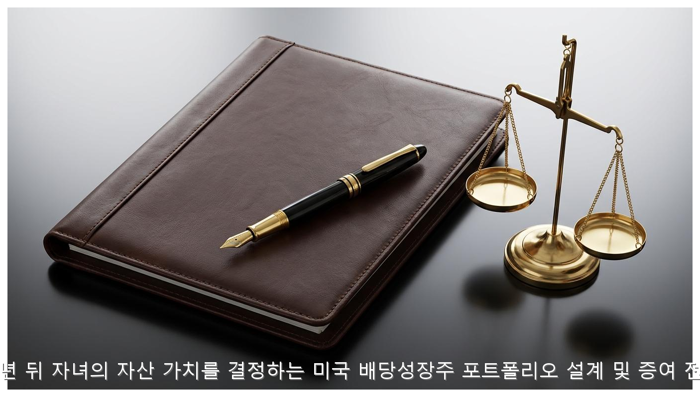 20년 뒤 자녀의 자산 가치를 결정하는 미국 배당성장주 포트폴리오 설계 및 증여 전략 핵심 안내 및 분석 인포그래픽 (5)