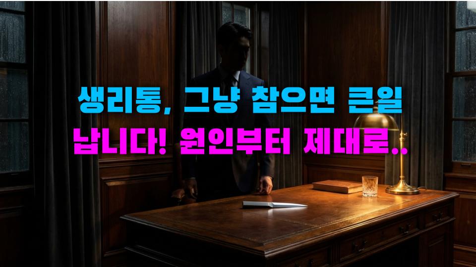 생리통, 그냥 참으면 큰일 납니다! 원인부터 제대로 알자