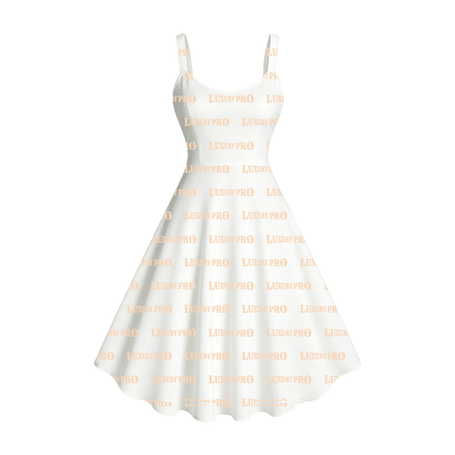 AOP SUG Spaghetti Strap Dress