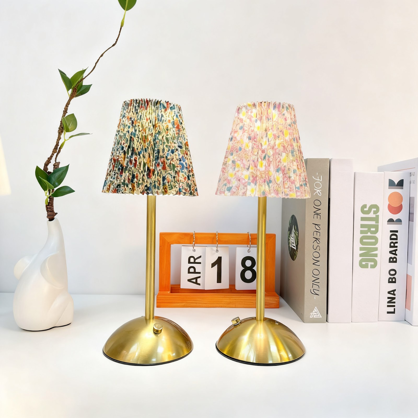 Stoff-Tischlampe mit Touchschalter, 12 Modell