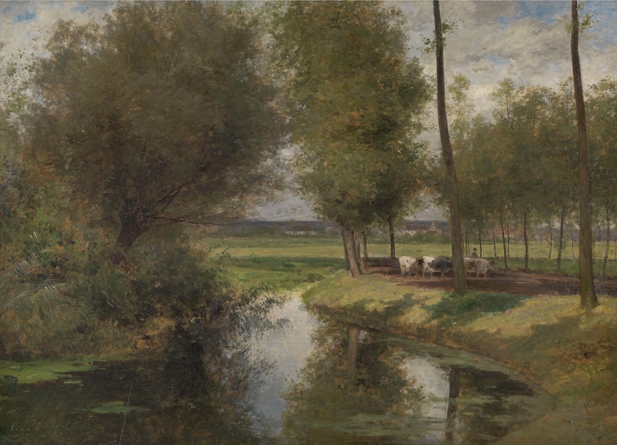 Landscape by the River Lys 1863