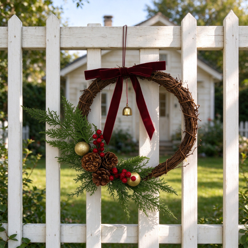 Weihnachtskranz aus Rattan, 15/30 cm