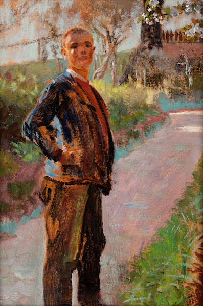 Landscape with the Artists Son on a Path 1913 1917