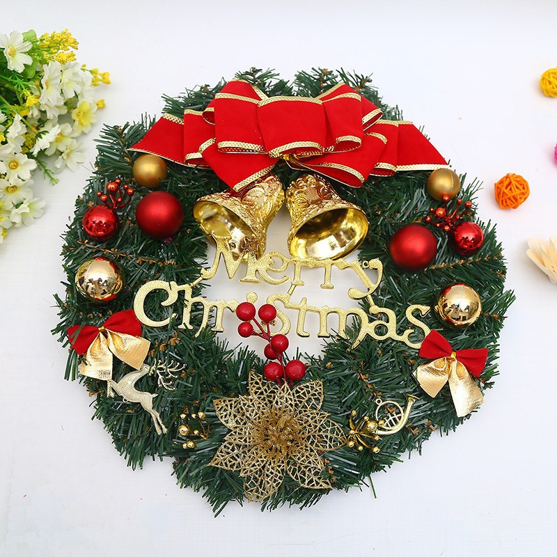 Decorative Christmas Wreath with Ornaments