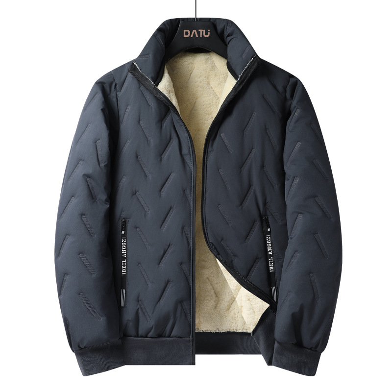Insulated men's winter jacket with hood and graphene insulation