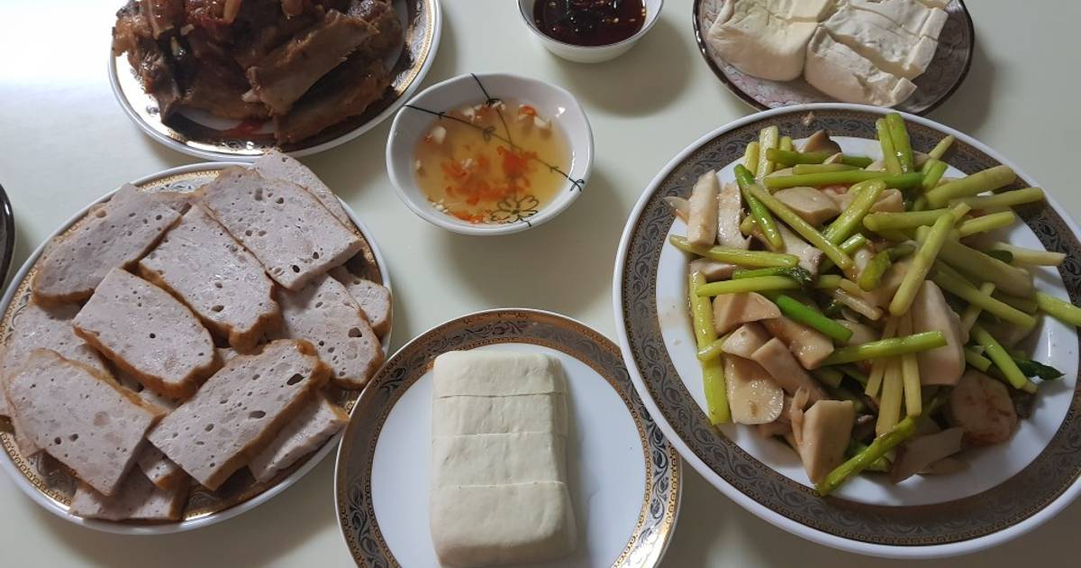 Măng tây, nấm xào thịt bò