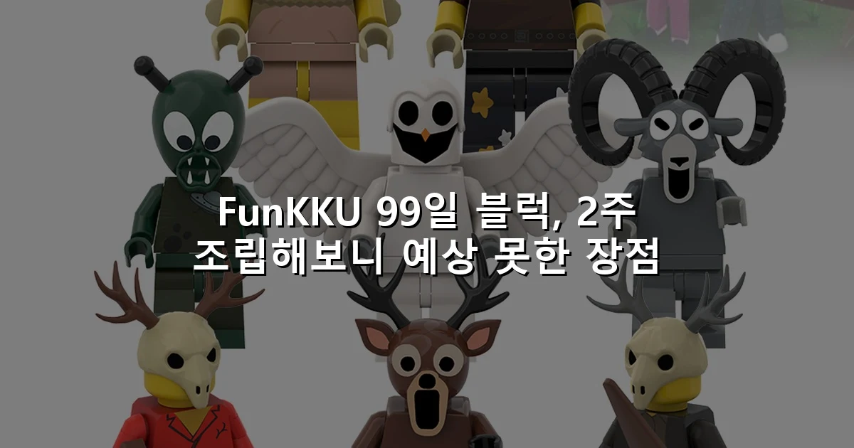 FunKKU 99일 블럭, 2주 조립해보니 예상 못한 장점