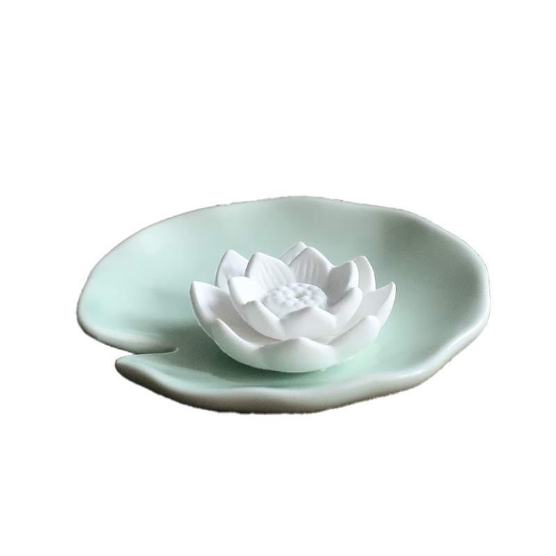 Lotus Flower Incense Holder, Ceramic