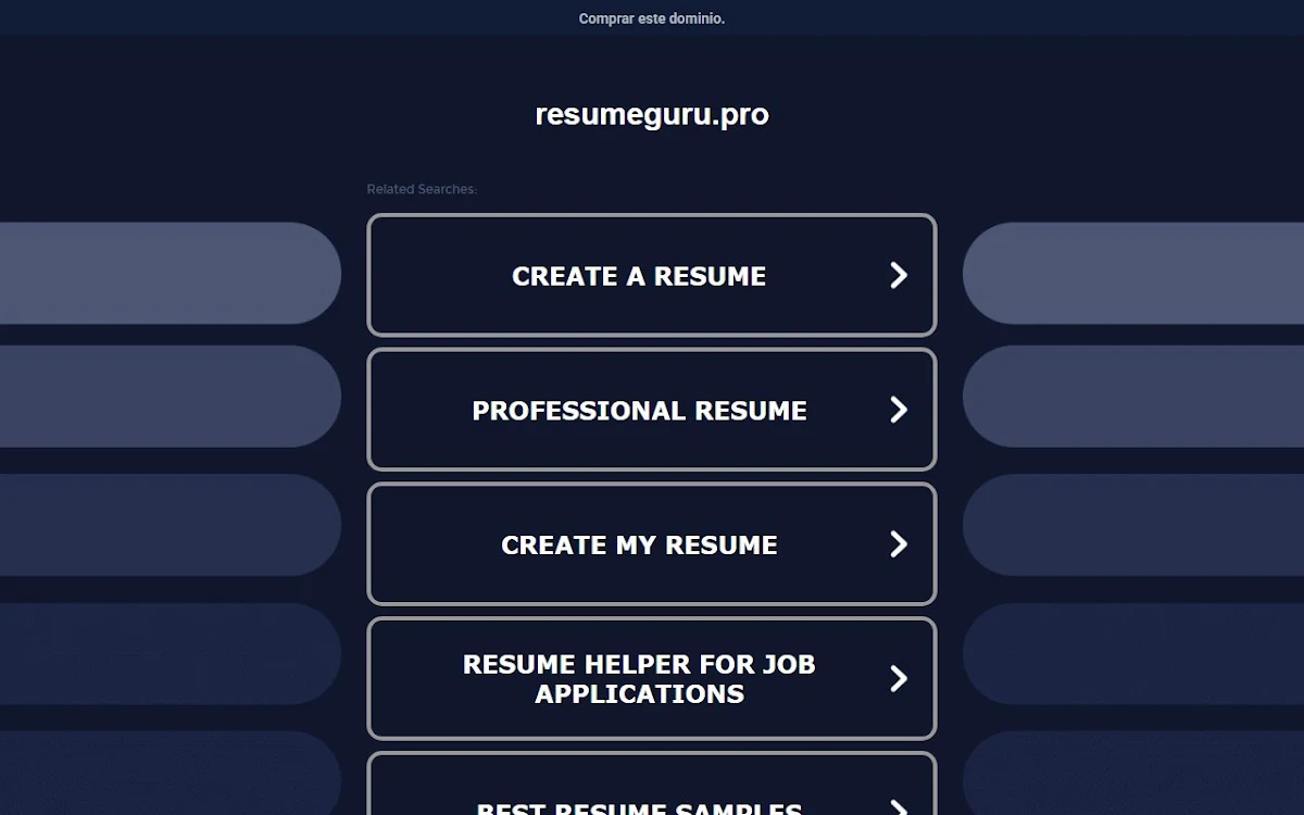 Captura de Resumeguru.pro