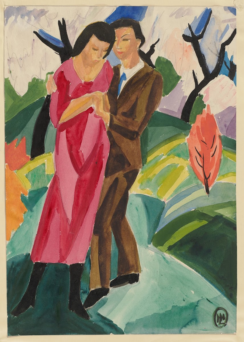 Couple outside 1920