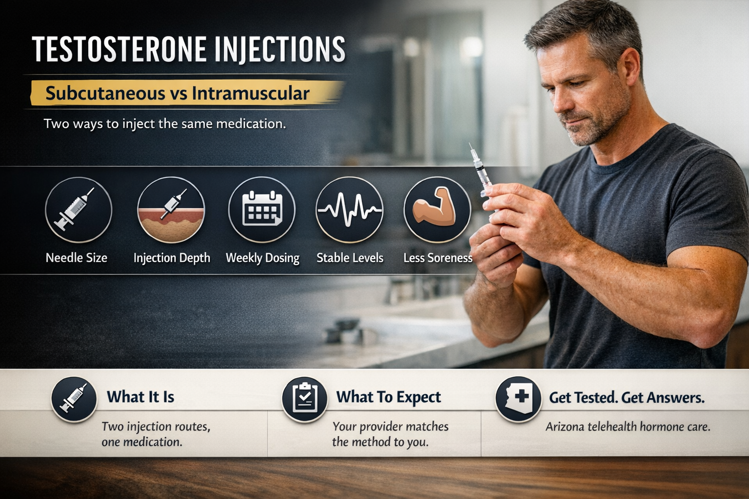 Subcutaneous vs. Intramuscular Testosterone Injections