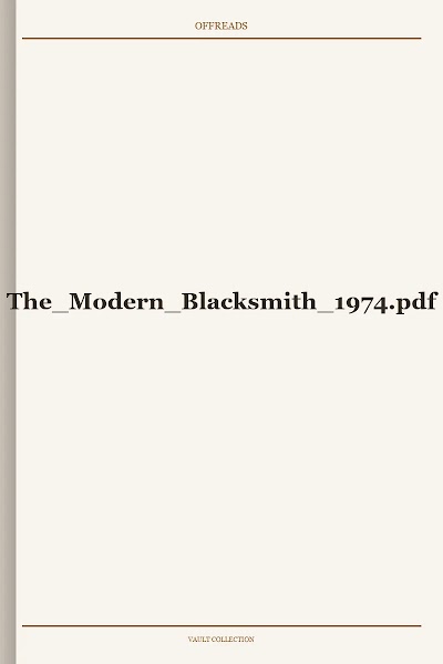 The Modern Blacksmith 1974