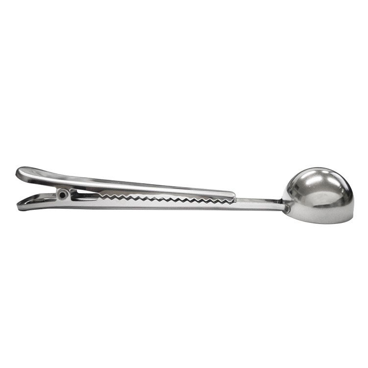 2-in-1 Coffee Spoon and Clip in Stainless Steel