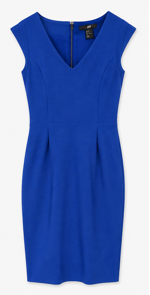 Dama - Rochie H&M albastru royal - XXS/EUR 32
