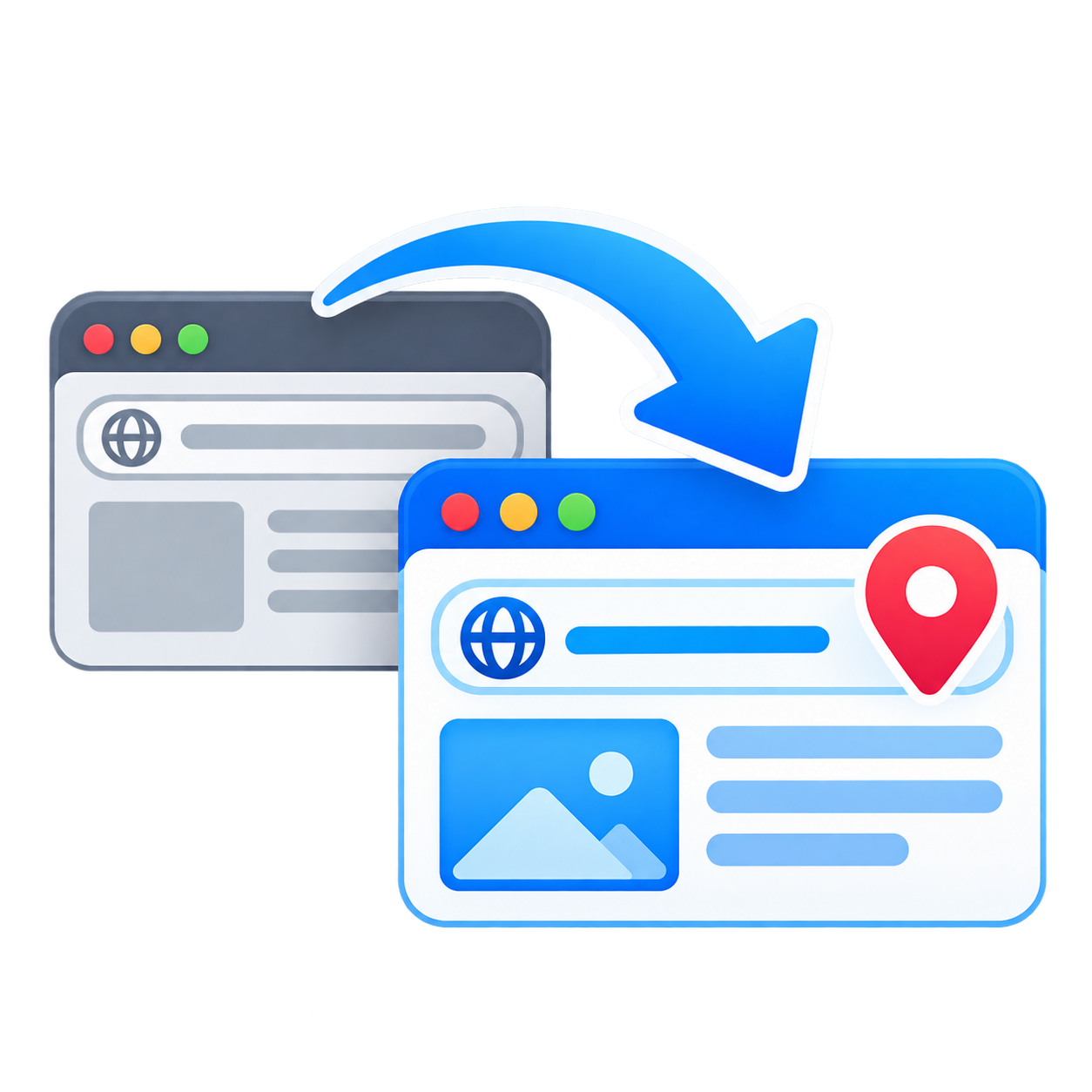 Moved websites icon