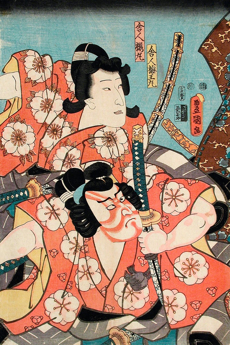 Toneri Umeōmaru and Toneri Sakuramaru from the play Sugawara Denjū Tenarai Kagam