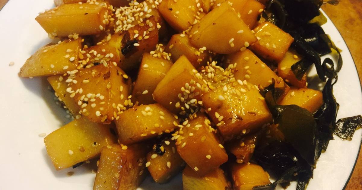 Khoai tây kho rong biển
