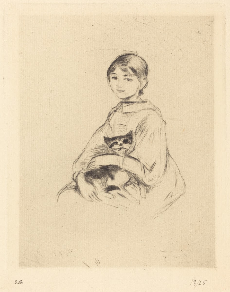 Little Girl with Cat 1888 1890