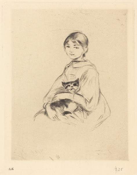 Little Girl with Cat 1888 1890
