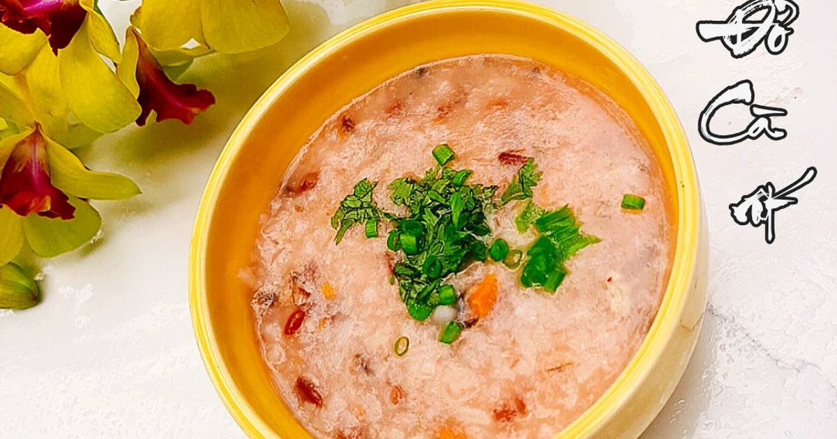 Cháo lươn đậu đỏ cà rốt