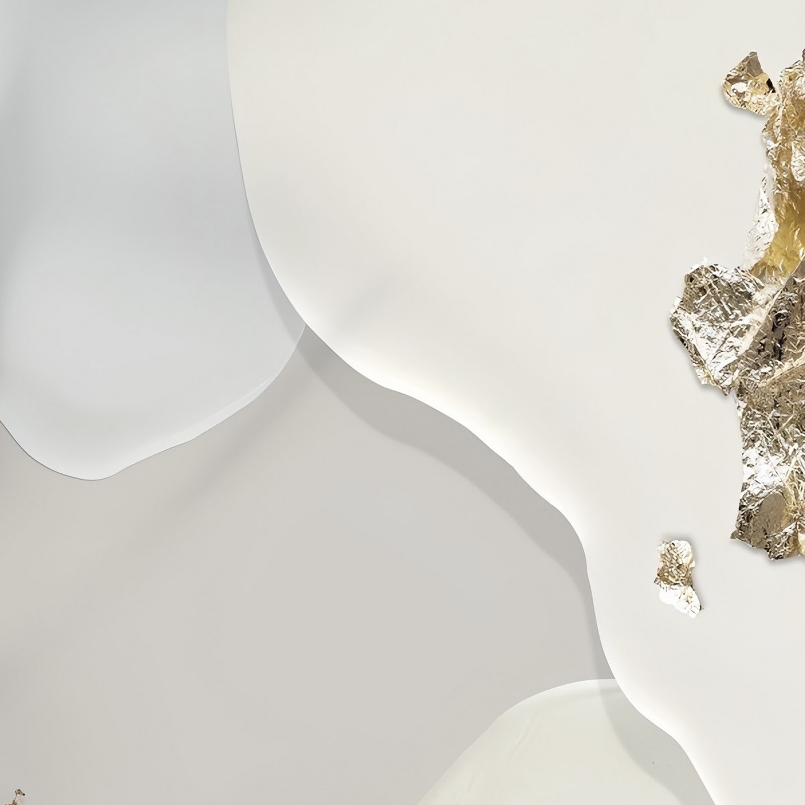 Download Minimalist Gold Foil Abstract Shapes Full HD iPhone