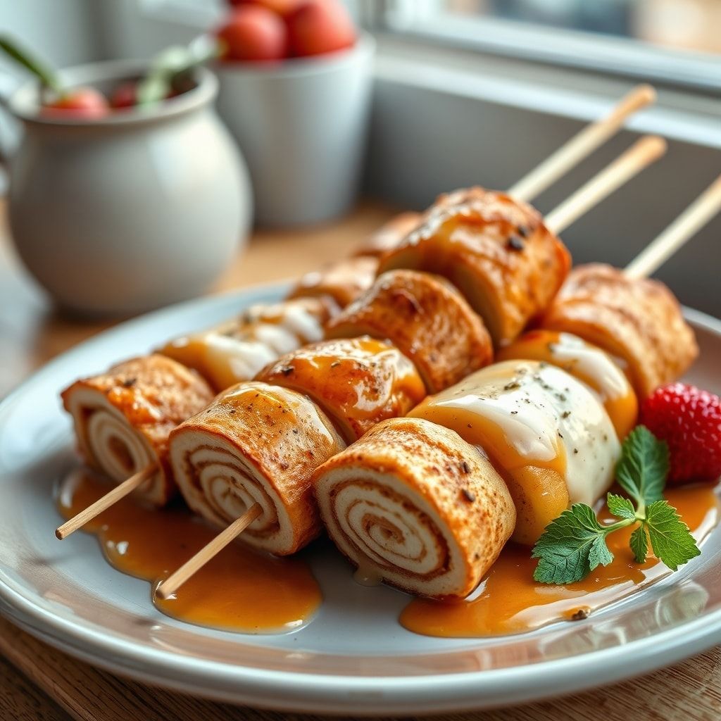 Easy Cinnamon Roll Breakfast Skewers With Fresh Fruit – 30-Minute Family Favorite