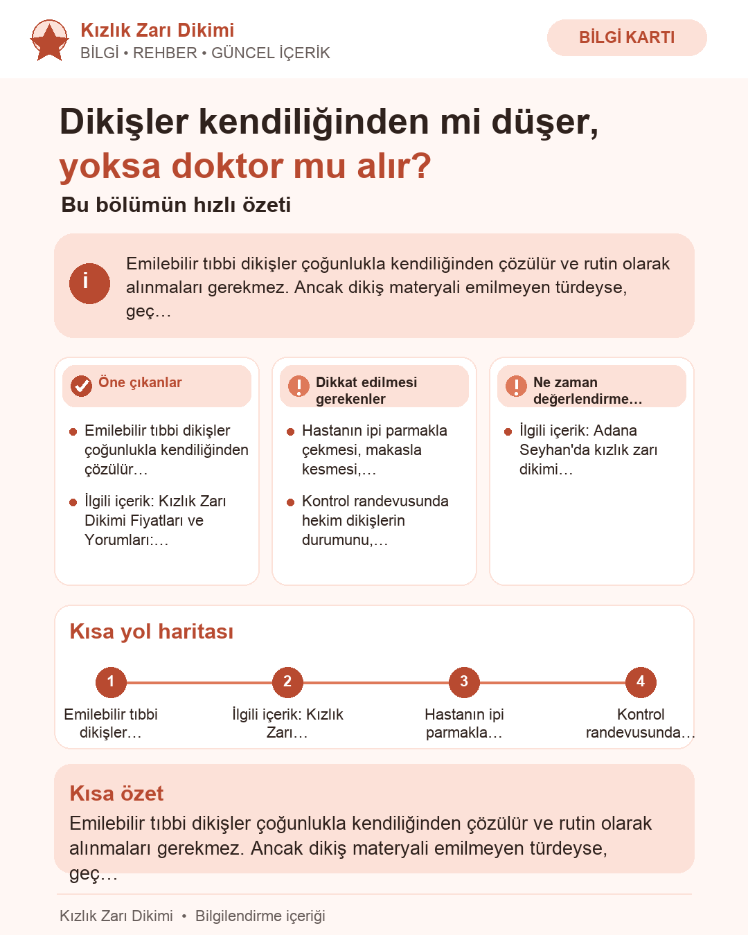 Dikişler kendiliğinden mi düşer, yoksa doktor mu alır?