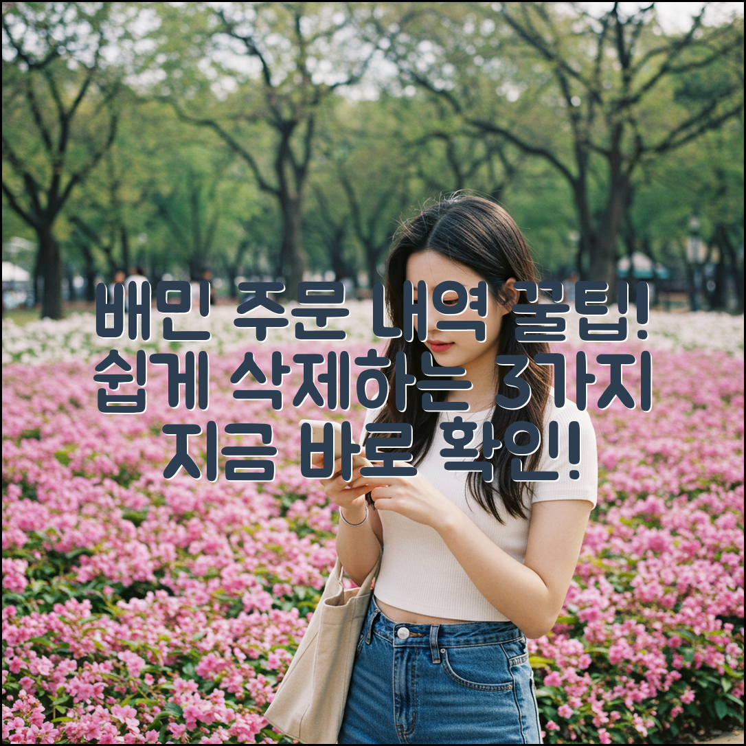 배민 주문 내역 삭제 꿀팁 3가지