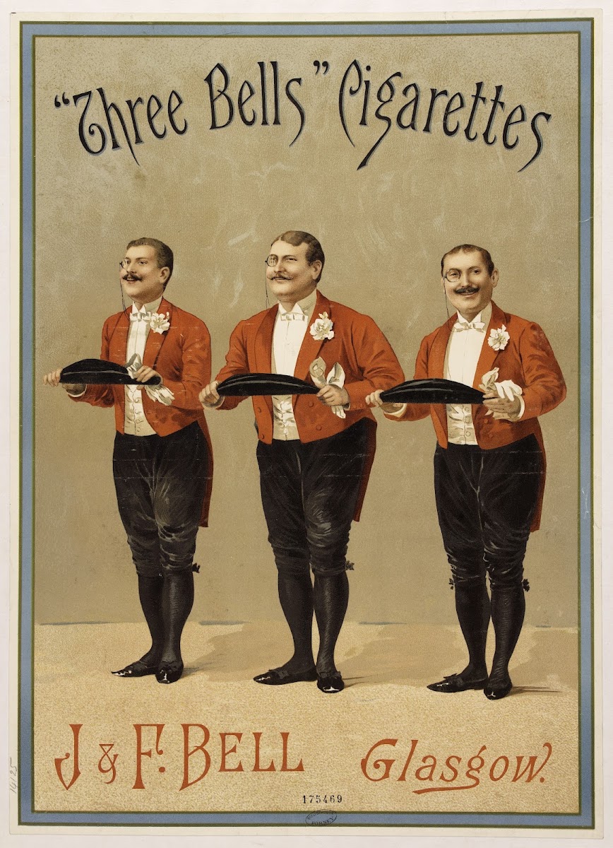 Three bells Cigarettes J  F Bell Glasgow 1892