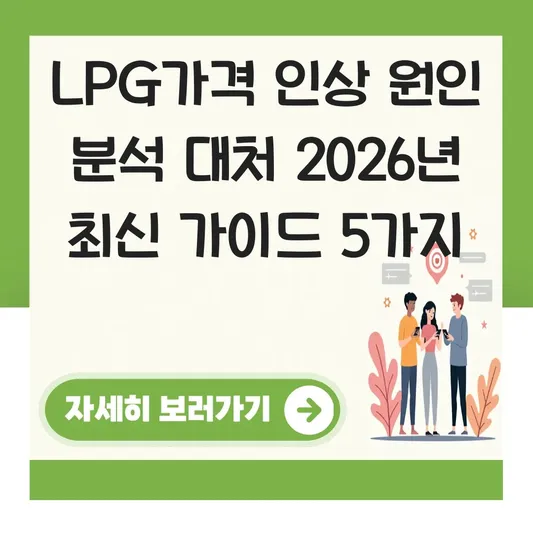 LPG가격 인상 원인 분석 대처
