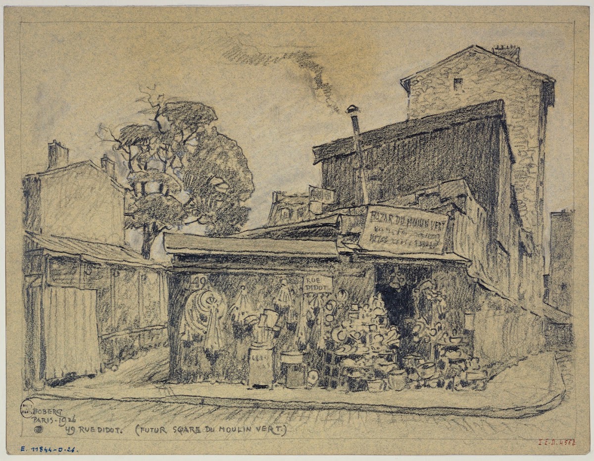Le 49 rue Didot futur square du Moulin Vert 1926