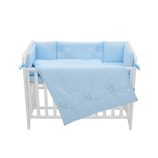 Bedding set for a baby crib 6 el Twins Beau blue