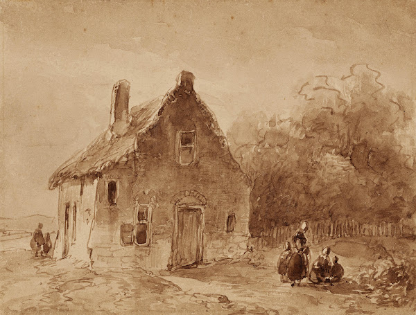 Landschaft mit Haus und Staffage 1833
